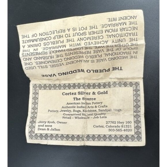 Navajo Seed Pot Vase Hand Painted Etched by Ronda Thomas Noah's Ark Story 5 x 6" - Picture 6 of 7